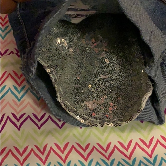 Ripped Sequins Jean Shorts - Picture 3 of 3